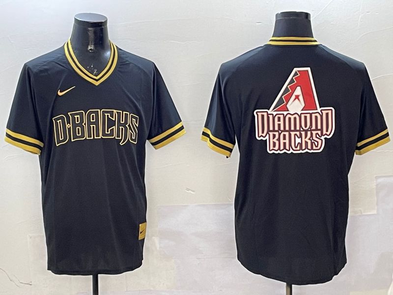 Men Arizona Diamondback Blank Black Gold Game 2025 Nike MLB Jersey style 3->boston red sox->MLB Jersey